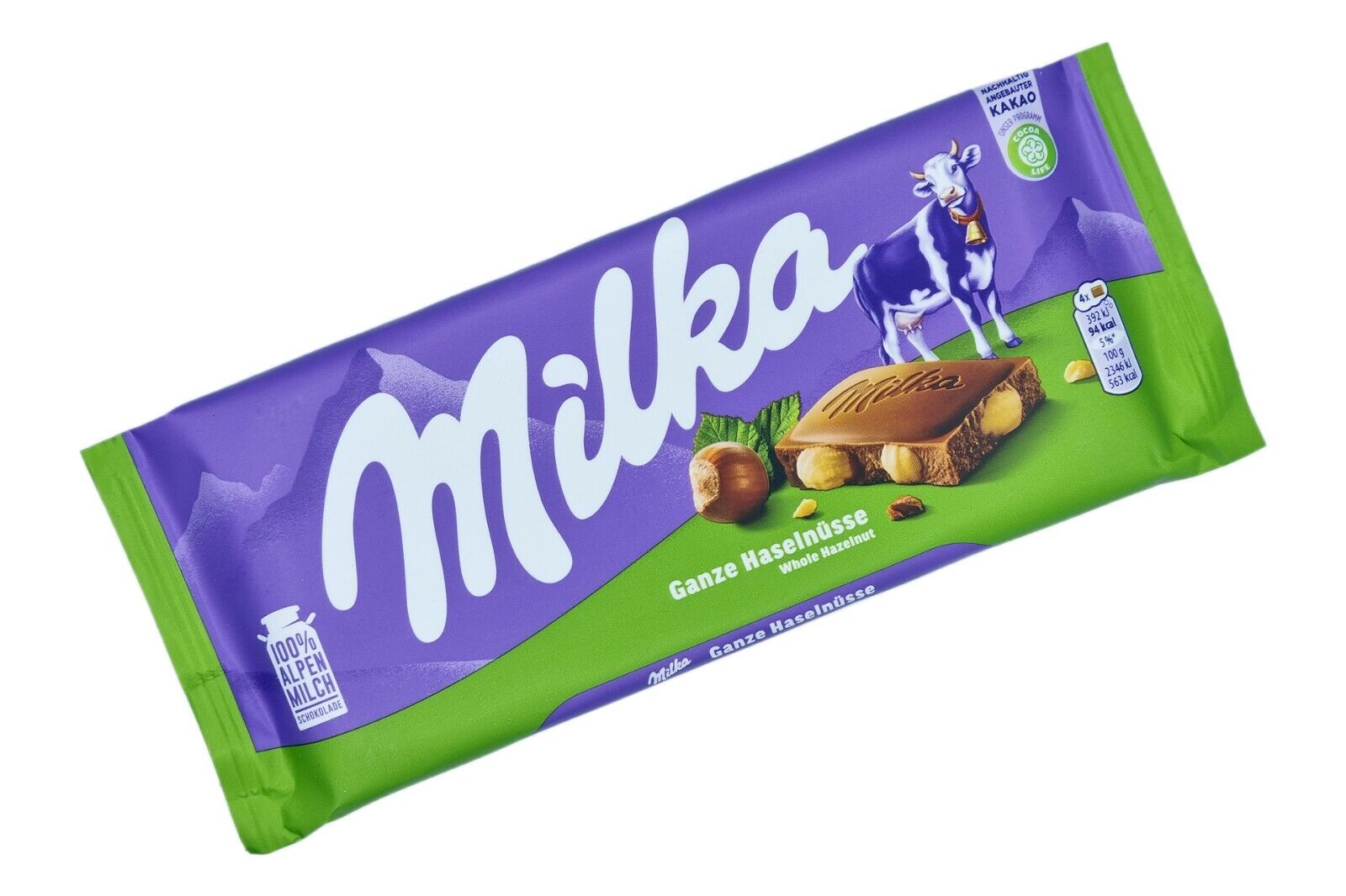milka chocolate with huzelnut bar